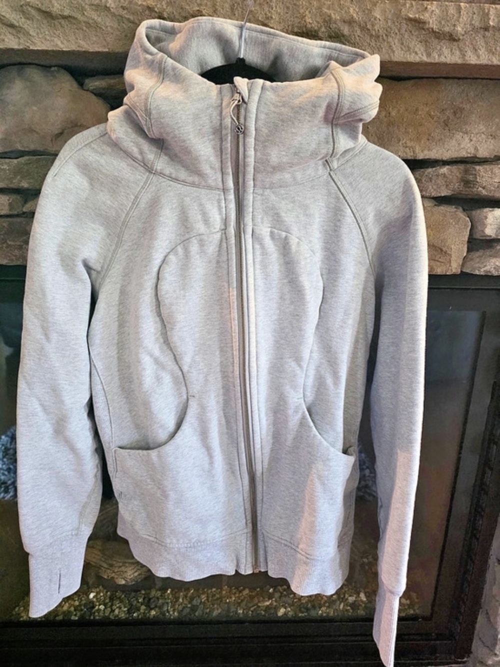 Lululemon Scuba Oversized Funnel-Neck Full Zip Gray Hoodie Size 10
